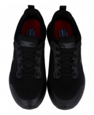 Black Skechers Work Sneakers: Squad Sr 77222EC