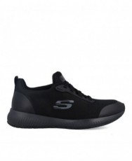 Black Skechers Work Sneakers: Squad Sr 77222EC