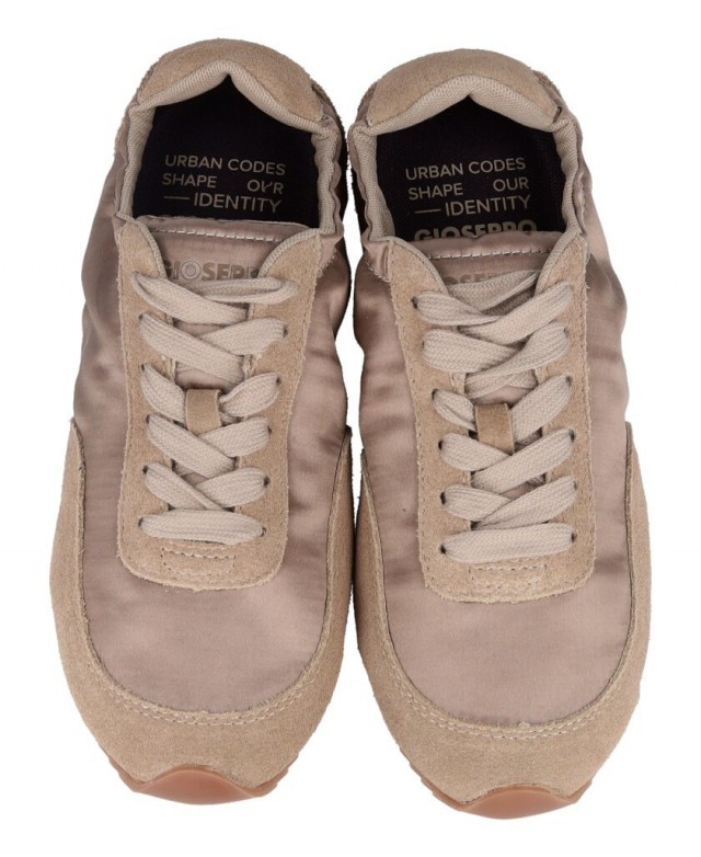 Zapatillas beige piel y satén Gioseppo 80663-P