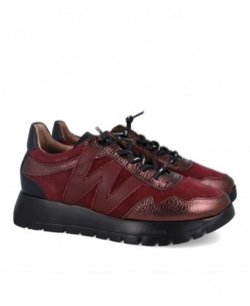 Zapatillas casual burdeos Wonders Odisei A-24110