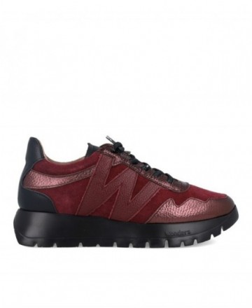 Zapatillas casual burdeos Wonders Odisei A-24110