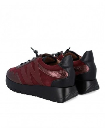 Zapatillas casual burdeos Wonders Odisei A-24110