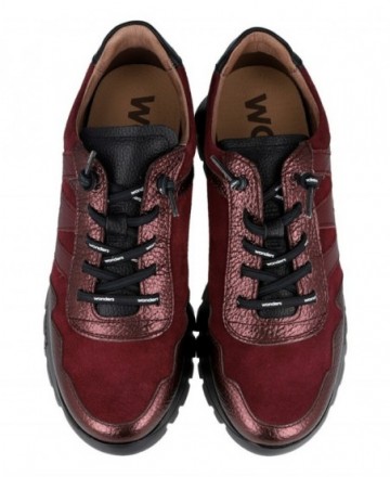 Zapatillas casual burdeos Wonders Odisei A-24110