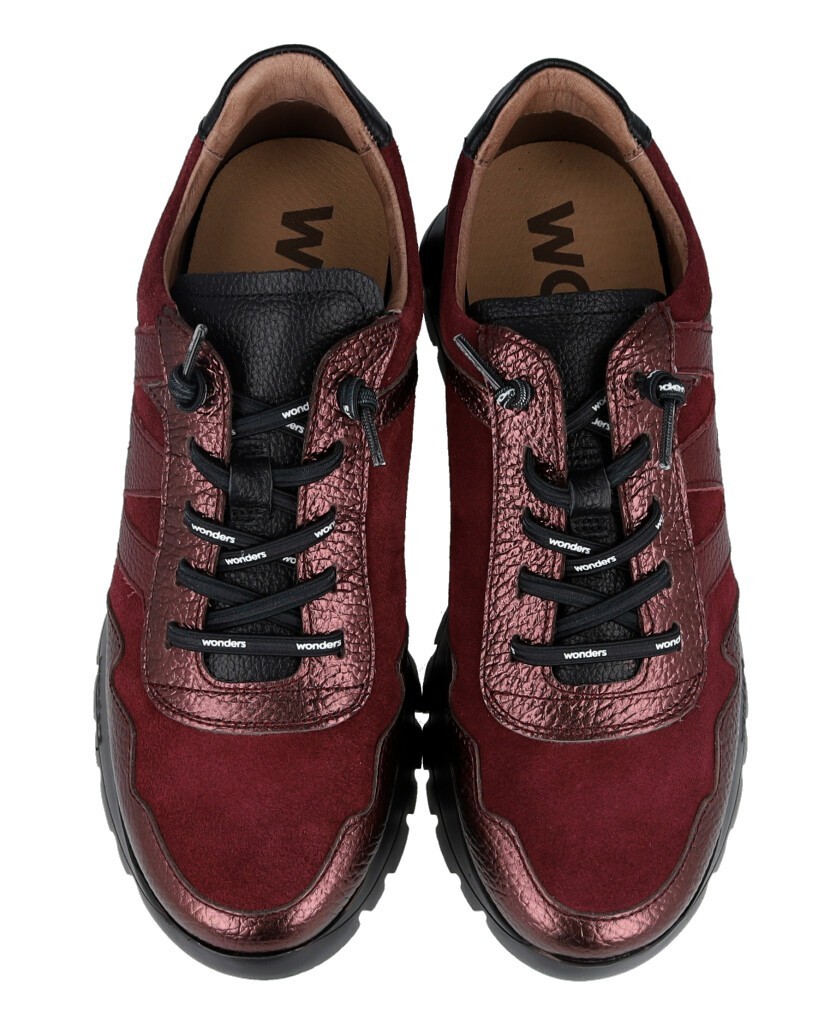 Zapatillas casual burdeos Wonders Odisei A-24110