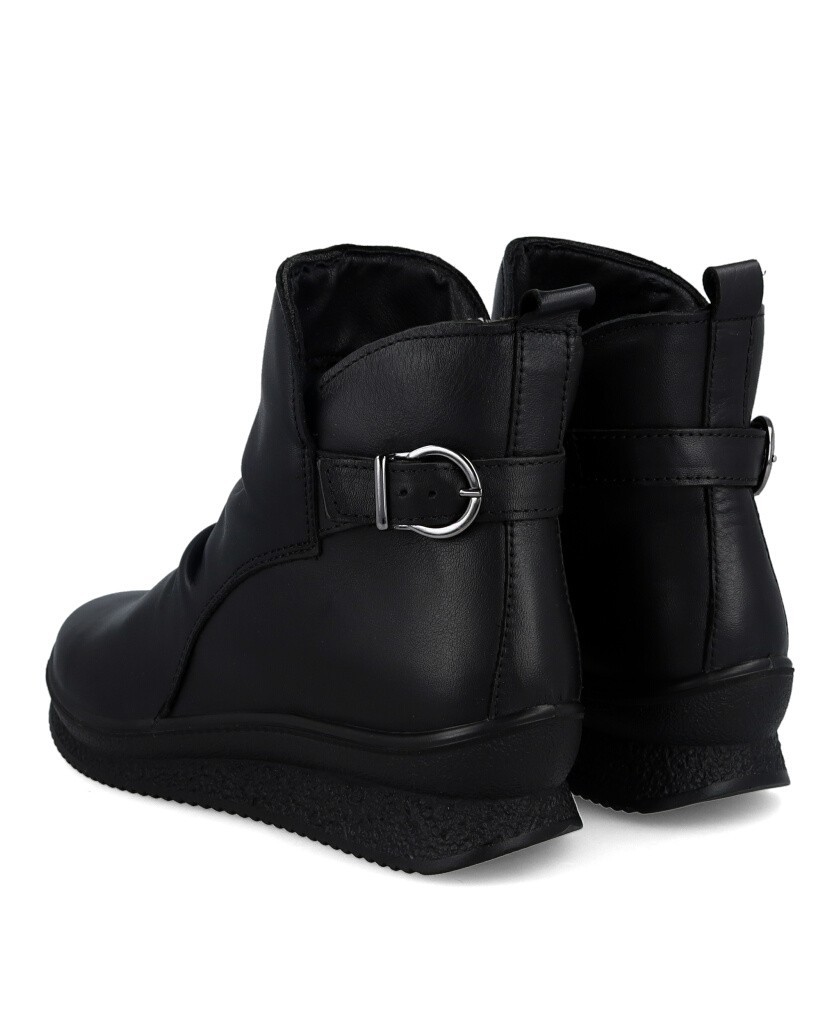 Botines negros con cuña Imac 206180