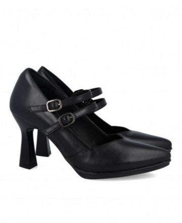 Desireé Saga 9 Black Buckled Shoes