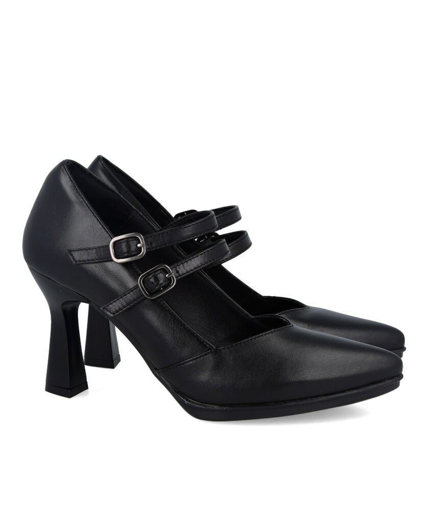 Zapato negro con hebillas Desireé Saga 9