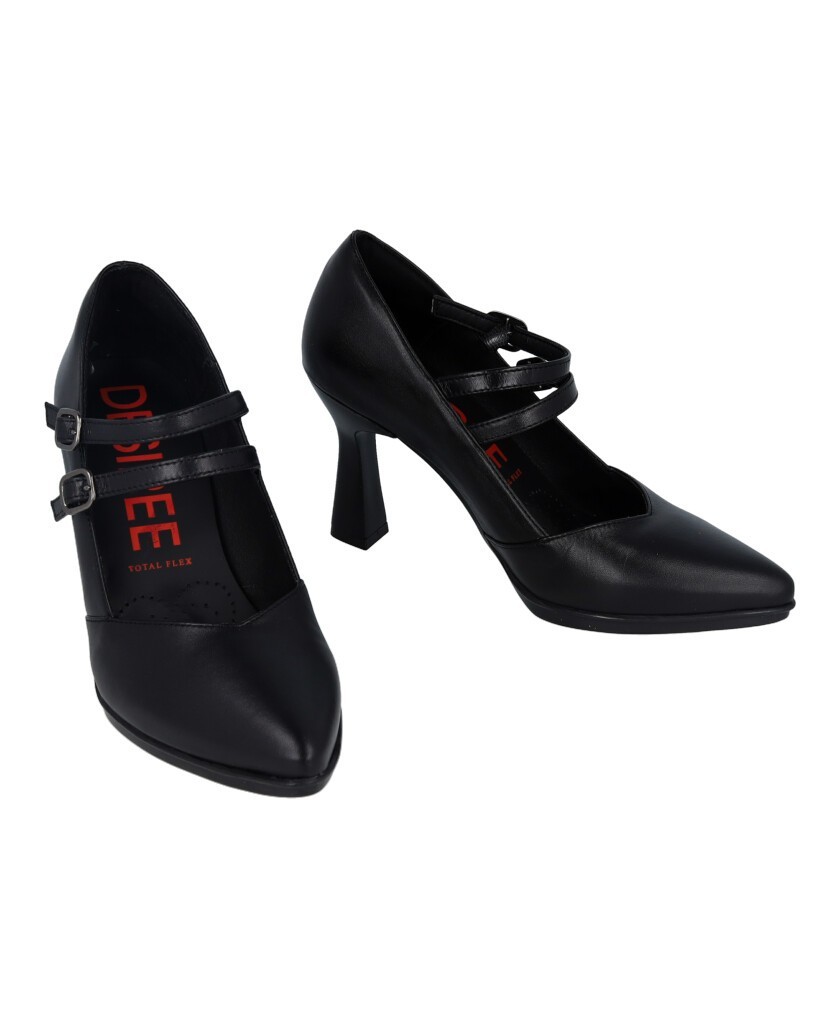 Zapato negro con hebillas Desireé Saga 9