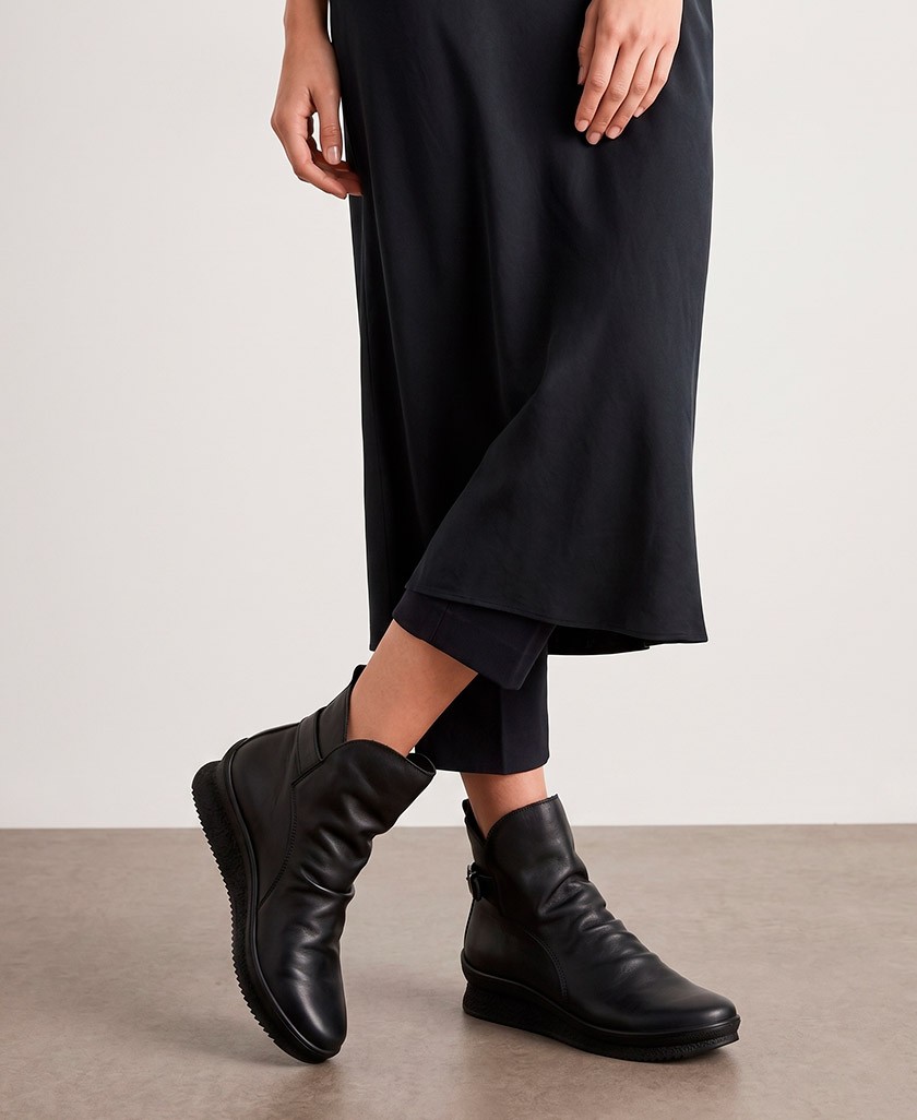 Imac 206180 Black Wedge Ankle Boots