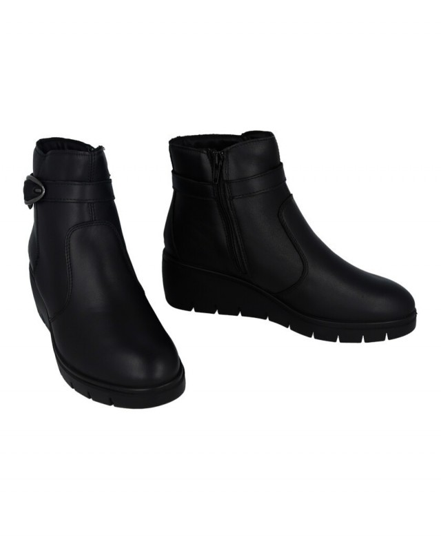 Imac 207000 Leather Ankle Boots with Buckle