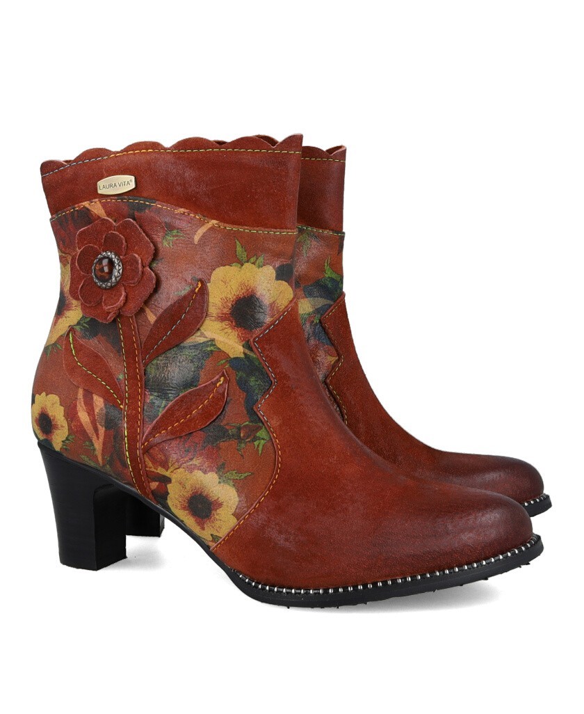 Laura Vita Elcodieo 55 floral ankle boots