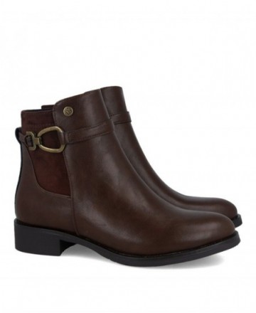 Botines marrón chocolate Amarpies AHI31185