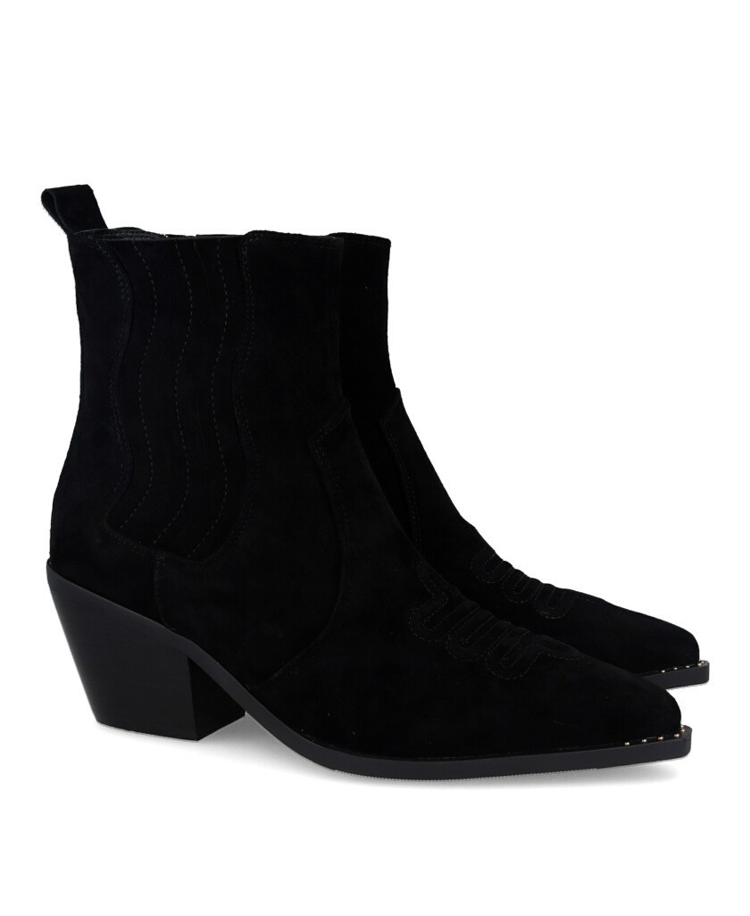 Noa Harmon 1037P black cowboy ankle boots