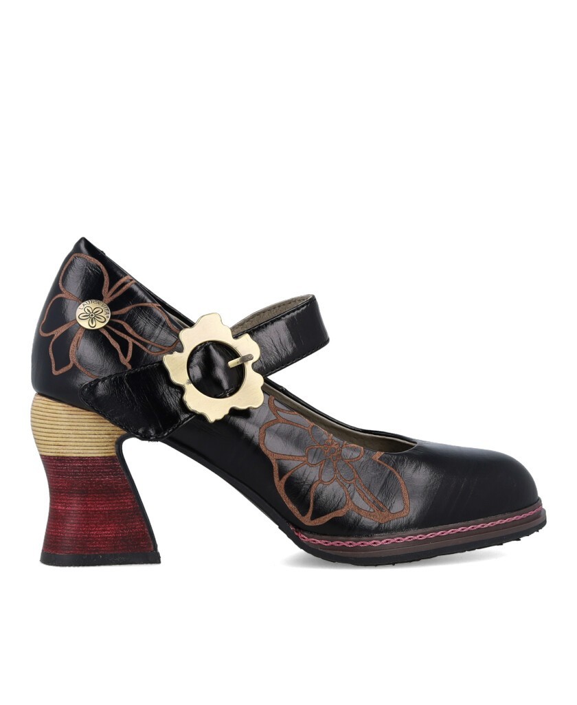 Zapatos de tacón pintados a mano Laura Vita Eleao 01