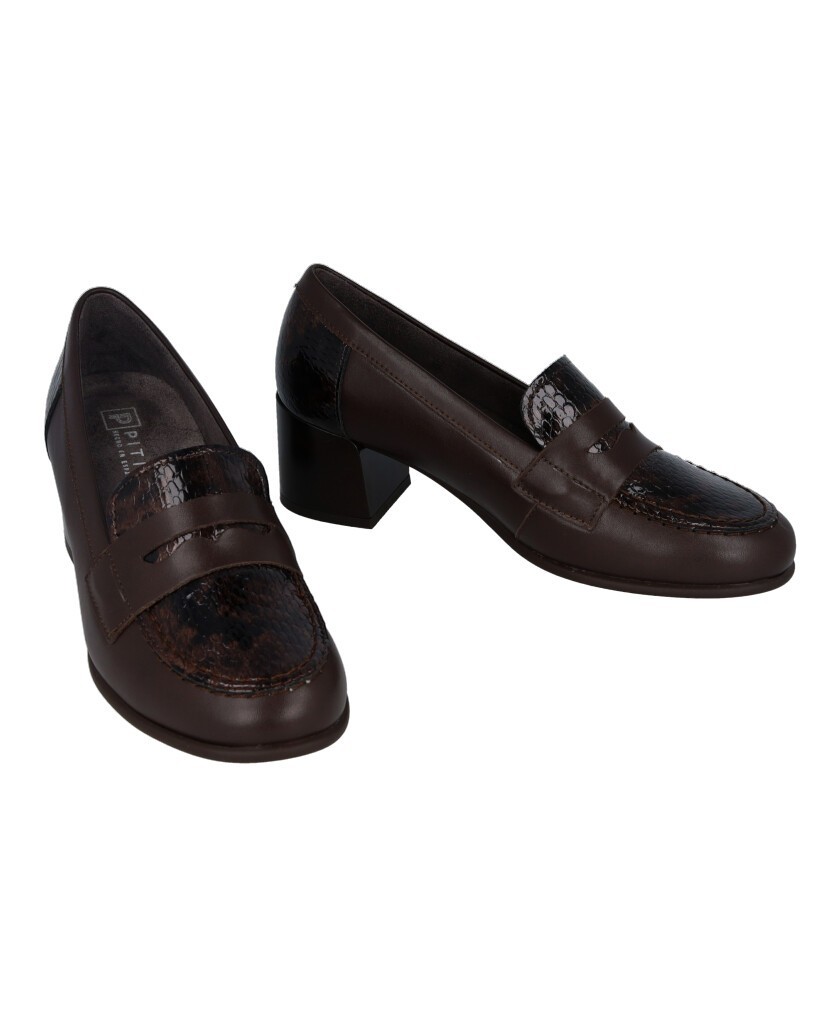 Zapatos estilo mocasín de tacon Pitillos 11642