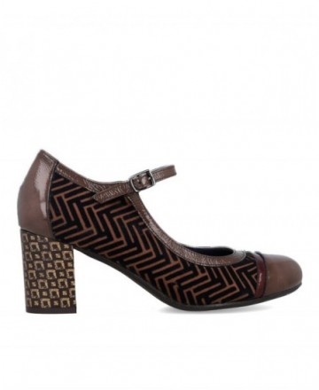 Dorking D8669 printed block-heel shoes