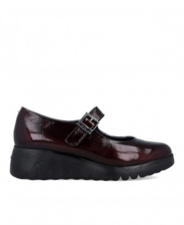 Fluchos Live F2247 patent leather wedge ballet flats