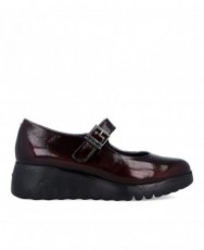 Fluchos Live F2247 patent leather wedge ballet flats