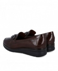 Burgundy loafers with wedge heel Pitillos 11502