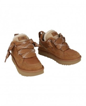 UGG Lowmel camel-coloured fur ankle boots