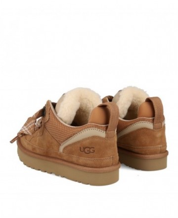 UGG Lowmel camel-coloured fur ankle boots
