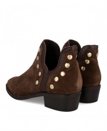 Botines de piel con tacón bajo Alpe 5646