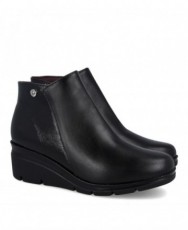 Black wedge ankle boots, skinny fit 11536
