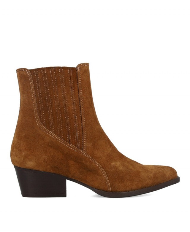Kissia 1019 cowboy split-leather ankle boots