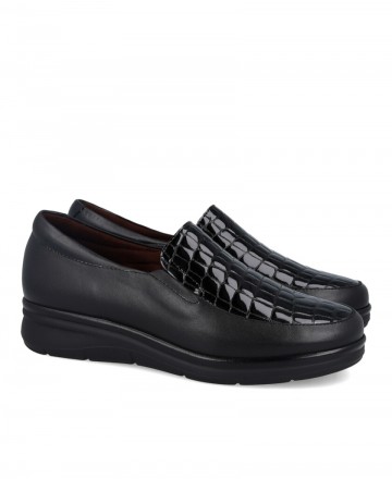 Mocasines de piel combinada Pitillos 11503
