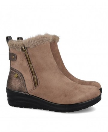 Botines de cuña con detalle metalizado Amarpies 31052