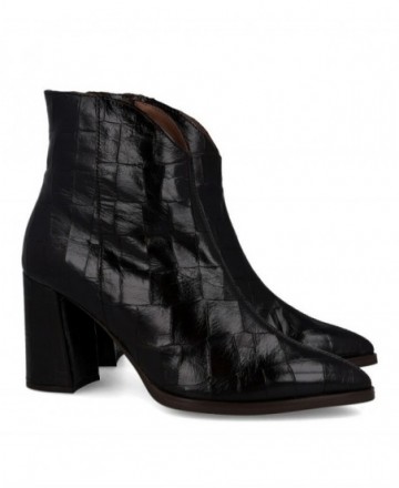 Botines con piel grabada Wonders Aurora M-5444