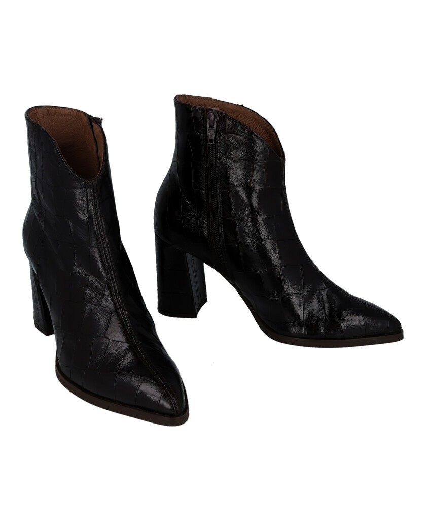 Botines con piel grabada Wonders Aurora M-5444