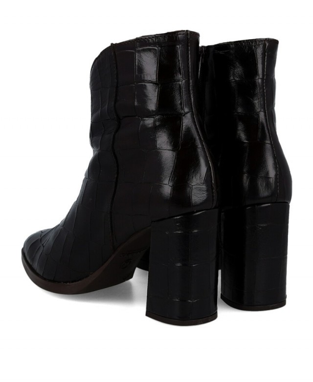 Botines con piel grabada Wonders Aurora M-5444