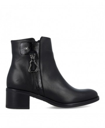 Botines negros con cremallera Dorking Chiara D9434