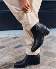 Dorking Chiara D9434 black zip-up ankle boots