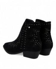 Black cowboy ankle boots with studs BBup 2763