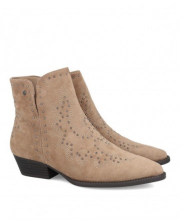 Botín cowboy de mujer con bordados BBup 2763