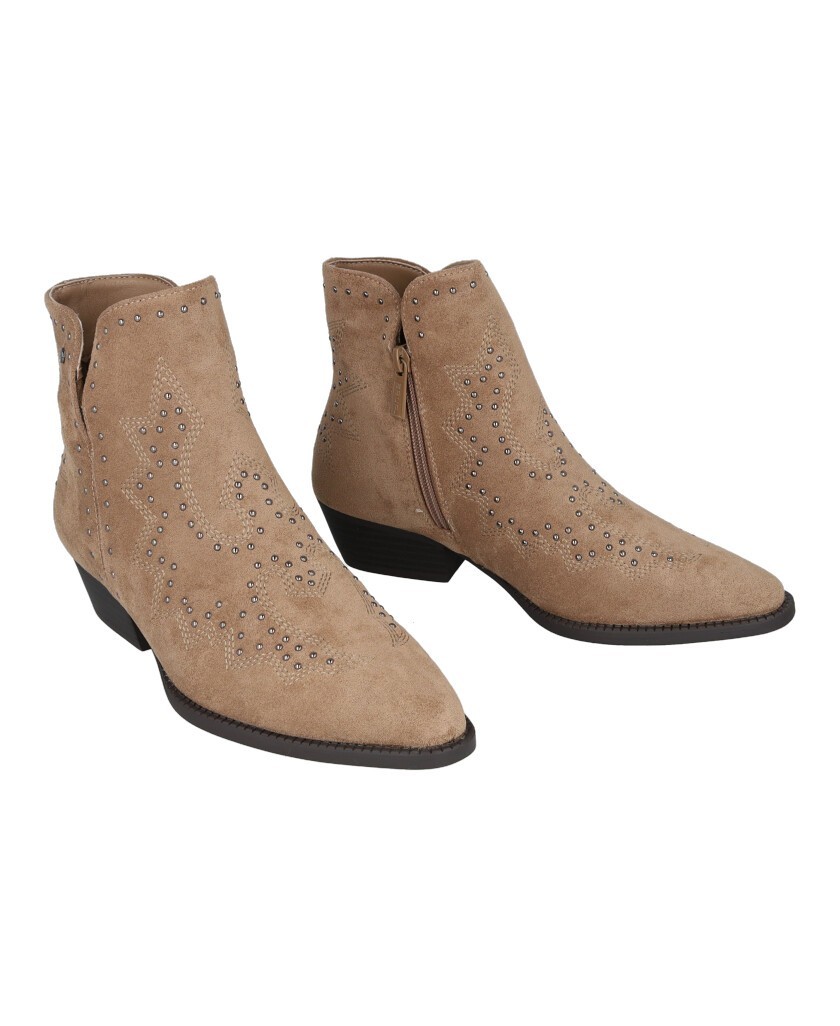 Botín cowboy de mujer con bordados BBup 2763