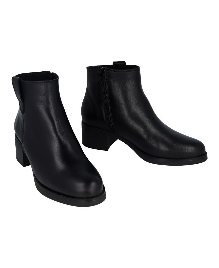 Porronet Olga 4860 low-heeled leather ankle boots