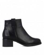 Botines de piel con tacón bajo Porronet Olga 4860