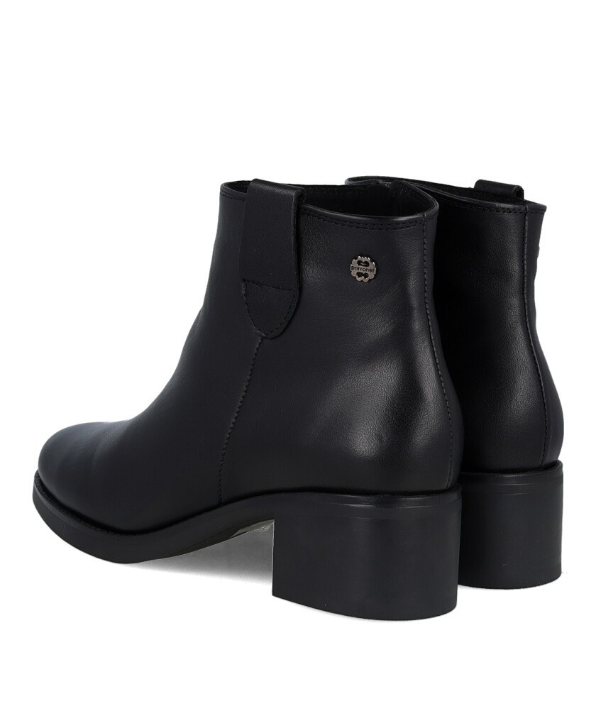 Porronet Olga 4860 low-heeled leather ankle boots
