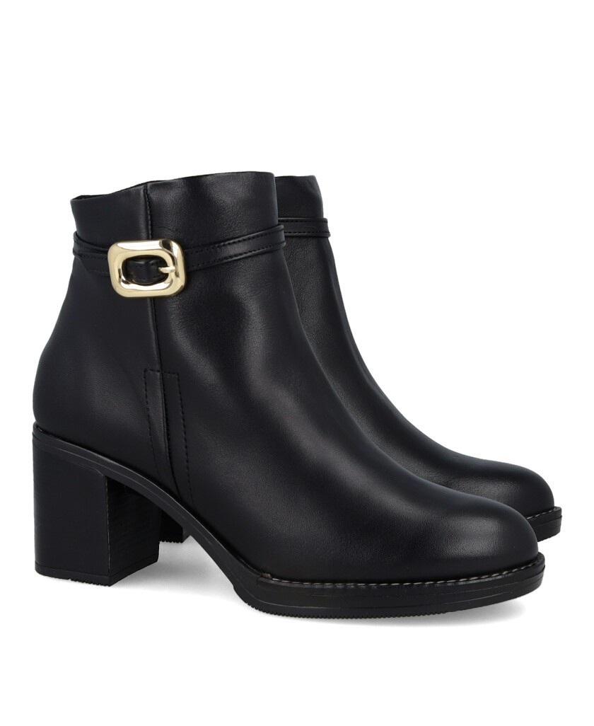 Porronet Tatiana 4881 leather heeled ankle boots