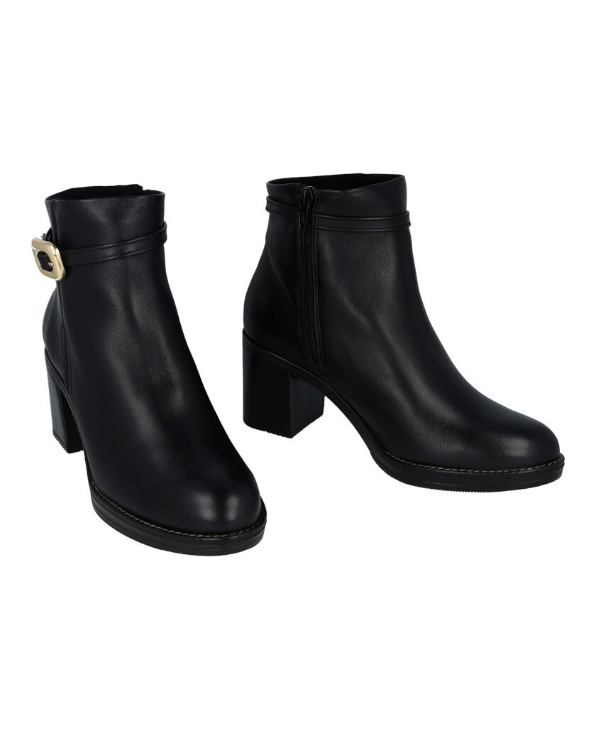 Porronet Tatiana 4881 leather heeled ankle boots