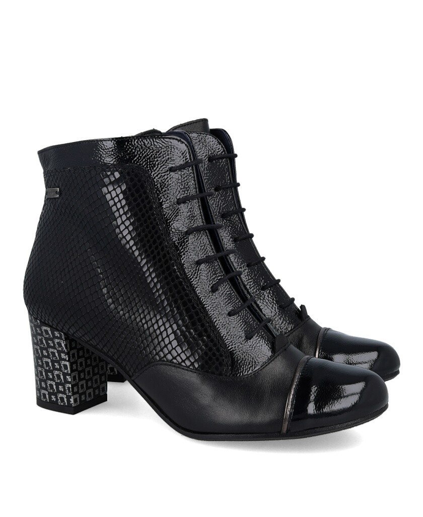 Dorking Rodin D8922 patent leather ankle boots
