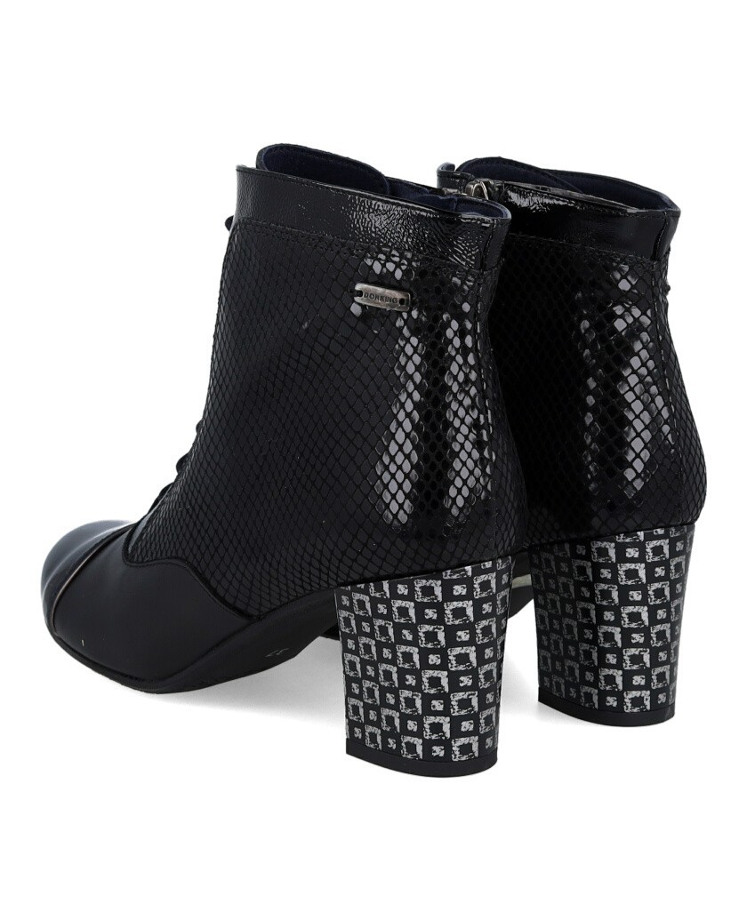 Dorking Rodin D8922 patent leather ankle boots