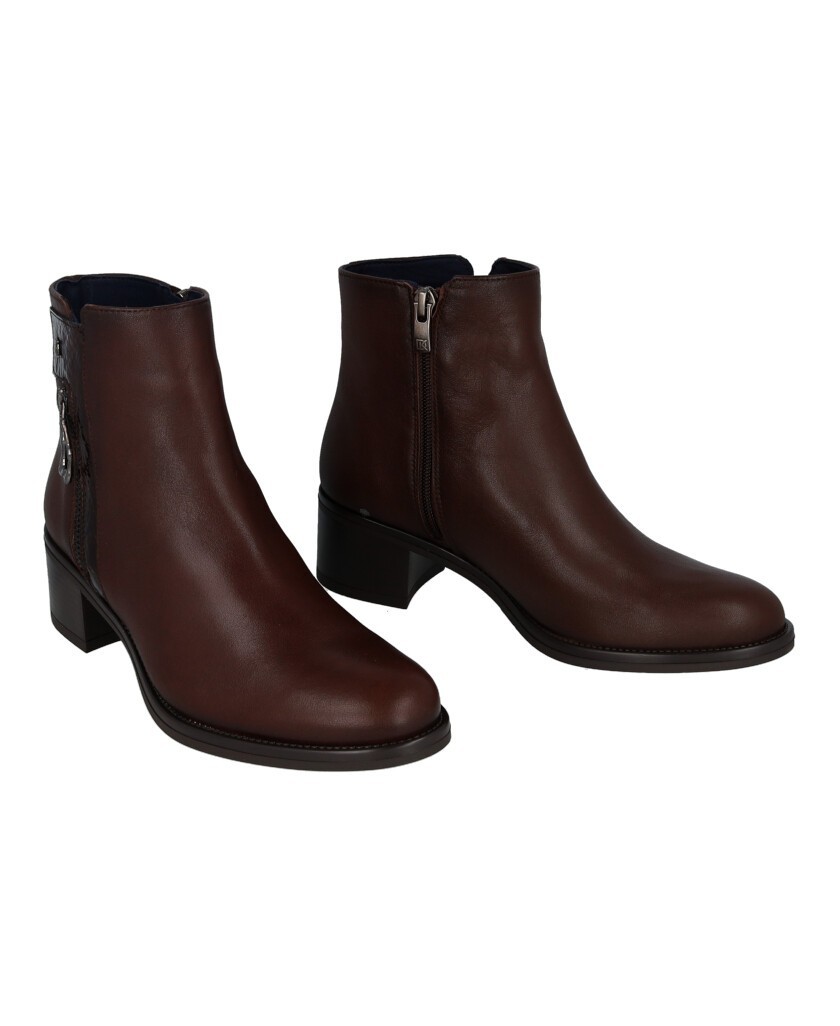 Dorking Chiara D9434 brown heeled ankle boots