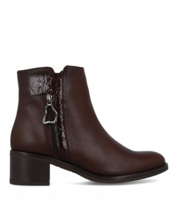 Botines marrones de tacón Dorking Chiara D9434