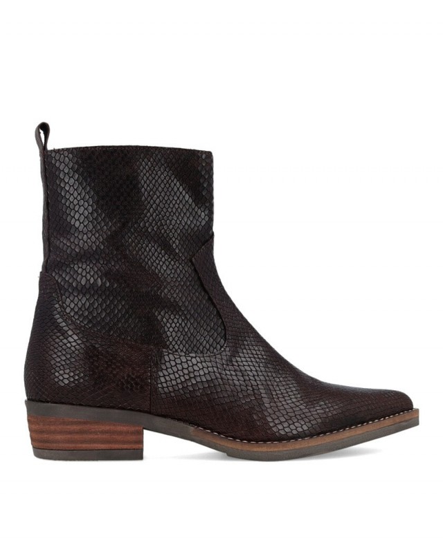 Tambi Denis snakeskin-effect cowboy ankle boots
