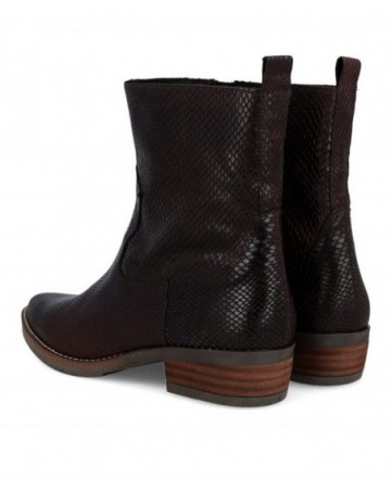 Botines cowboy con efecto piel de serpiente Tambi Denis
