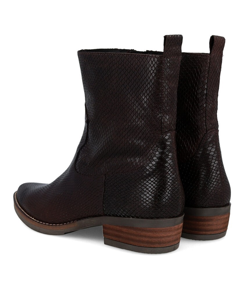 Tambi Denis snakeskin-effect cowboy ankle boots